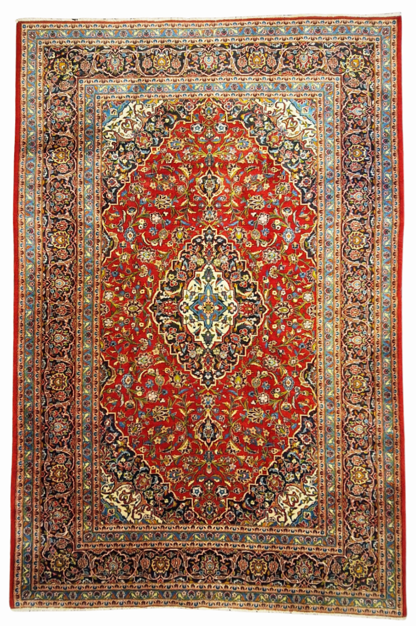 Groot Perzisch tapijt Kashan 365x240 wollen vloerkleed iran