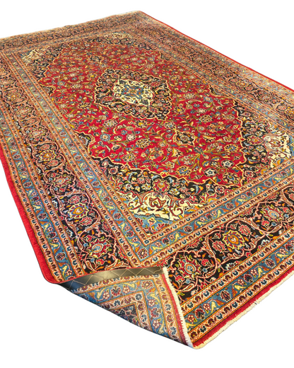 Groot Perzisch tapijt Kashan 365x240 wollen vloerkleed iran