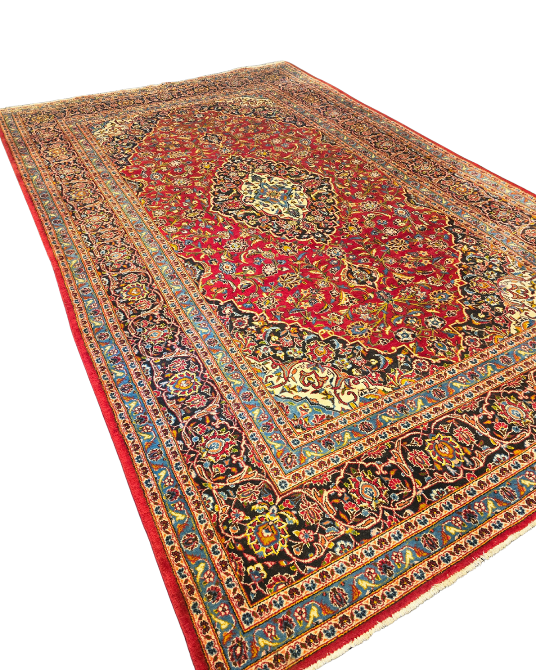 Groot Perzisch tapijt Kashan 365x240 wollen vloerkleed iran