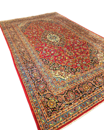 Groot Perzisch tapijt Kashan 365x240 wollen vloerkleed iran