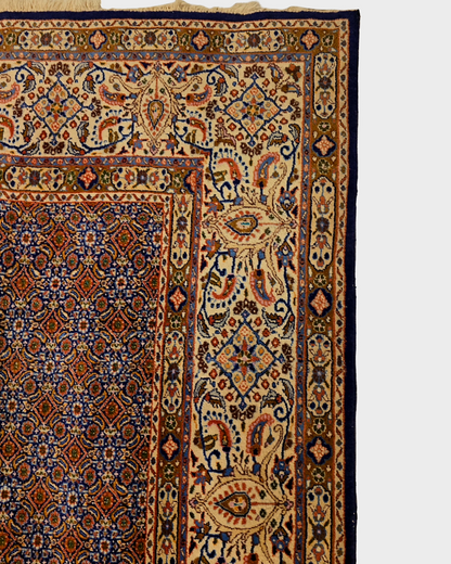 Groot Perzich tapijt Moud 350x250 wollen zijde vloerkleed handgeknoopt Iran