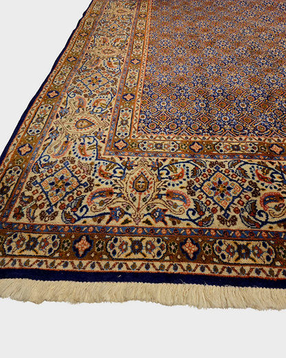 Groot Perzich tapijt Moud 350x250 wollen zijde vloerkleed handgeknoopt Iran