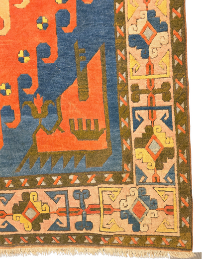 Groot Perzisch tapijt Karz Kazak 345x255 wollen vloerkleed handgeknoopt Turkije