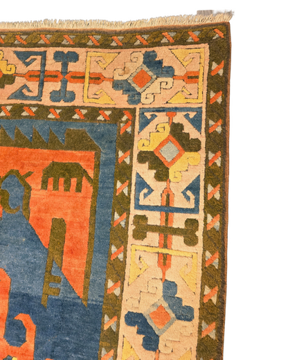 Groot Perzisch tapijt Karz Kazak 345x255 wollen vloerkleed handgeknoopt Turkije