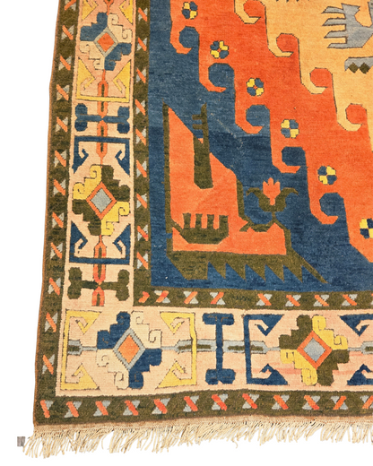 Groot Perzisch tapijt Karz Kazak 345x255 wollen vloerkleed handgeknoopt Turkije