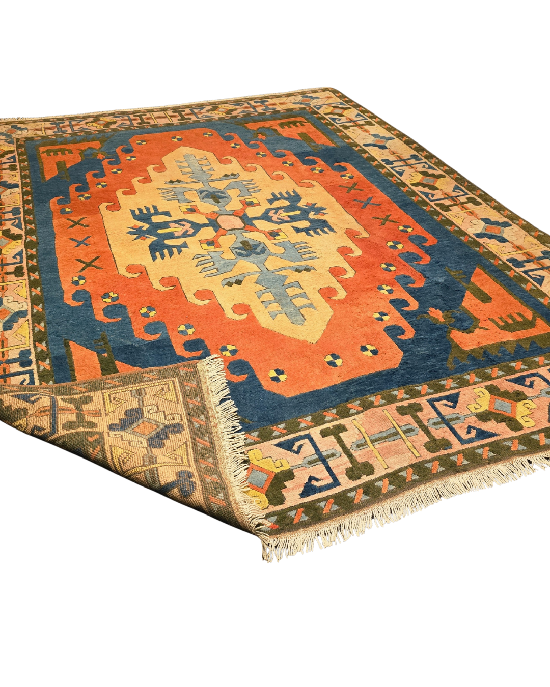 Groot Perzisch tapijt Karz Kazak 345x255 wollen vloerkleed handgeknoopt Turkije