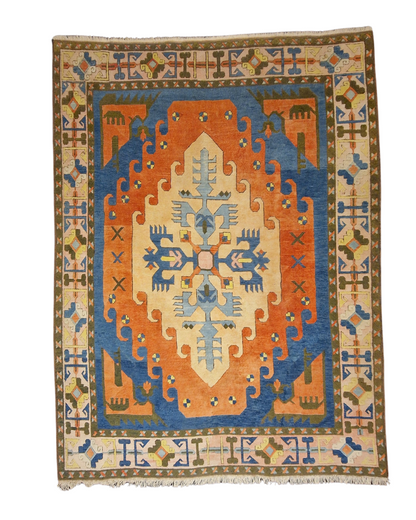 Groot Perzisch tapijt Karz Kazak 345x255 wollen vloerkleed handgeknoopt Turkije