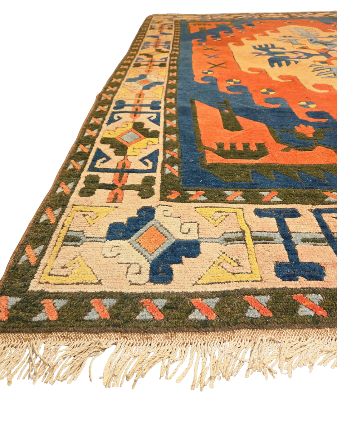 Groot Perzisch tapijt Karz Kazak 345x255 wollen vloerkleed handgeknoopt Turkije