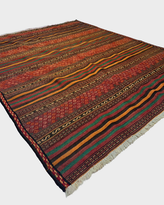 Kelim Perzisch Soumac Iran Kilim 200x155 wollen vloerkleed handgemaakt