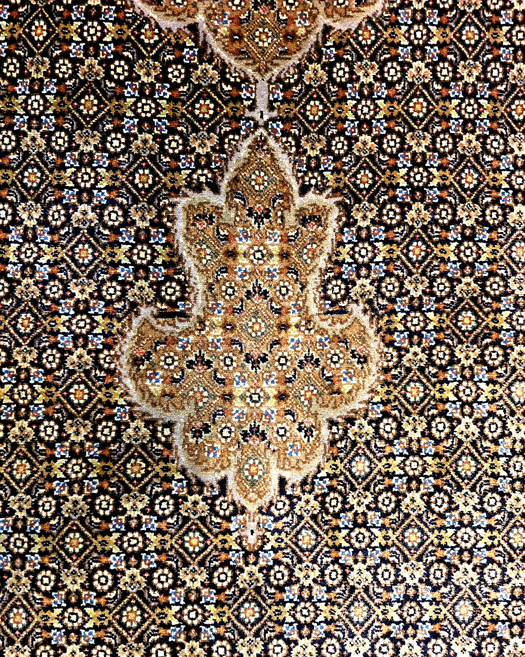 Groot Perzisch tapijt Tabriz Mahi 355x255 wollen vloerkleed Iran Handgeknoopt