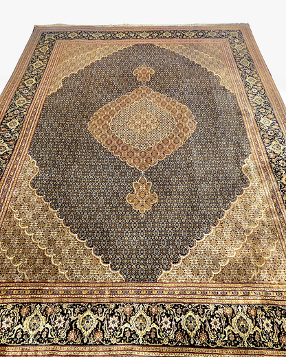 Groot Perzisch tapijt Tabriz Mahi 355x255 wollen vloerkleed Iran Handgeknoopt