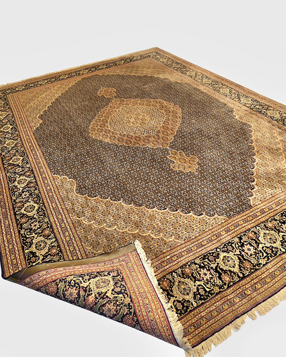 Groot Perzisch tapijt Tabriz Mahi 355x255 wollen vloerkleed Iran Handgeknoopt