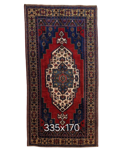 Groot Perzisch tapijt Oushak 335x170 wollen vloerkleed handgeknoopt Turkije