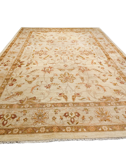 Groot Perzich tapijt Ziegler 411x300 wollen vloerkleed handgeknoopt