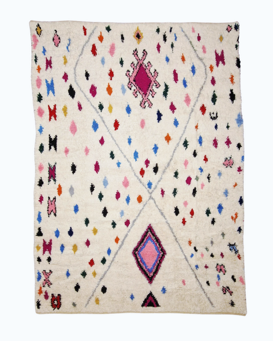 Groot Berber Azilal Tapijt 350x250 wollen vloerkleed handgeknoopt Marokko