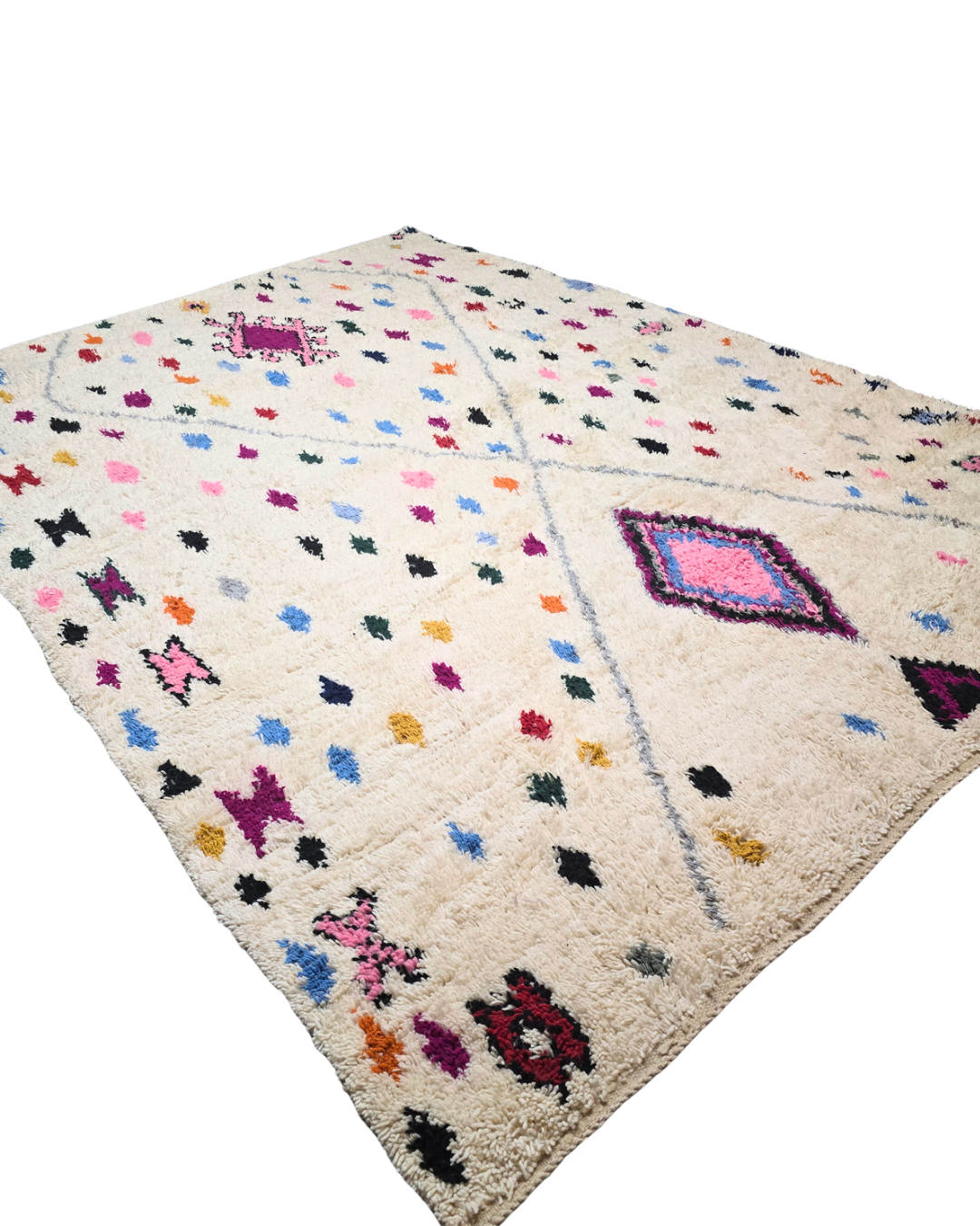 Groot Berber Azilal Tapijt 350x250 wollen vloerkleed handgeknoopt Marokko