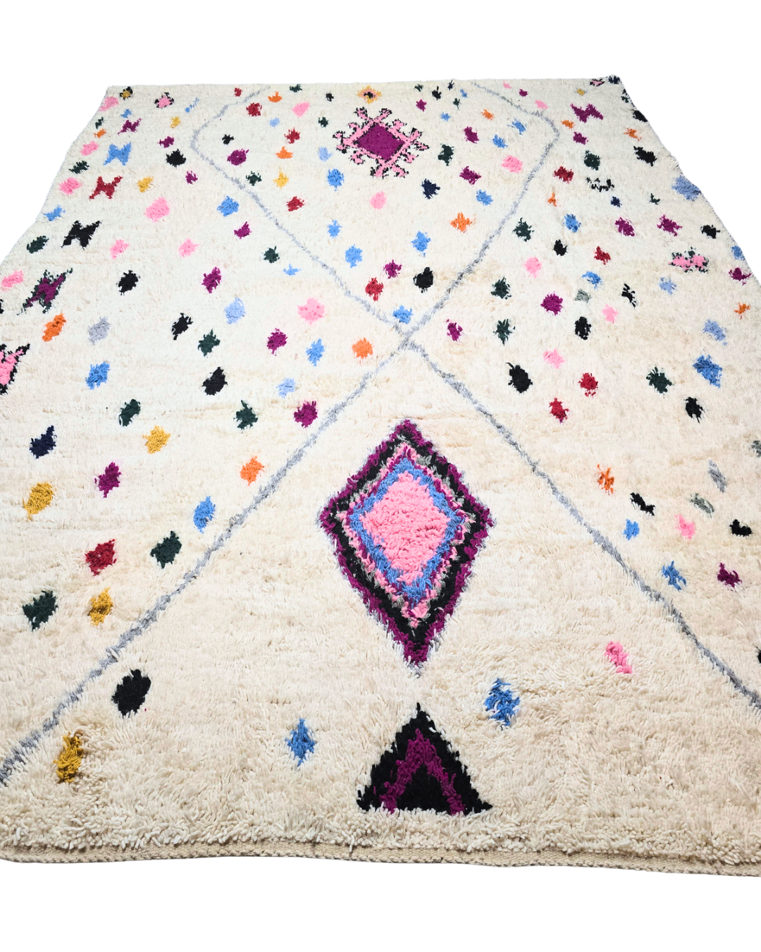 Groot Berber Azilal Tapijt 350x250 wollen vloerkleed handgeknoopt Marokko