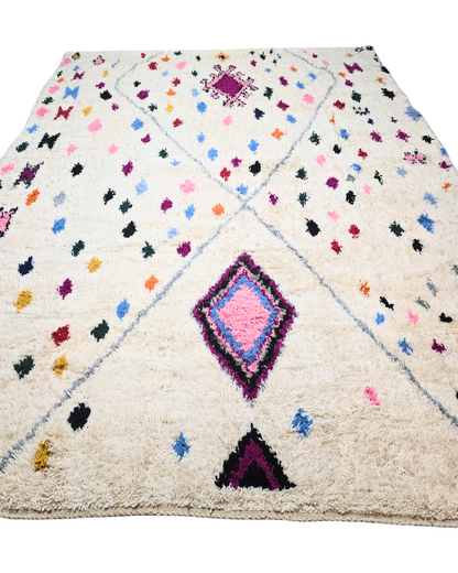 Groot Berber Azilal Tapijt 350x250 wollen vloerkleed handgeknoopt Marokko
