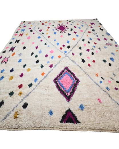 Groot Berber Azilal Tapijt 350x250 wollen vloerkleed handgeknoopt Marokko