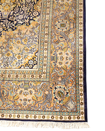 Groot Perzisch tapijt 345x245 zijde vloerkleed handgeknoopt Kashmir