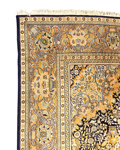 Groot Perzisch tapijt 345x245 zijde vloerkleed handgeknoopt Kashmir