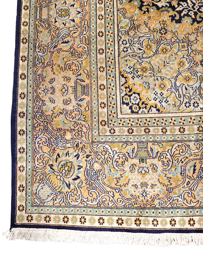 Groot Perzisch tapijt 345x245 zijde vloerkleed handgeknoopt Kashmir