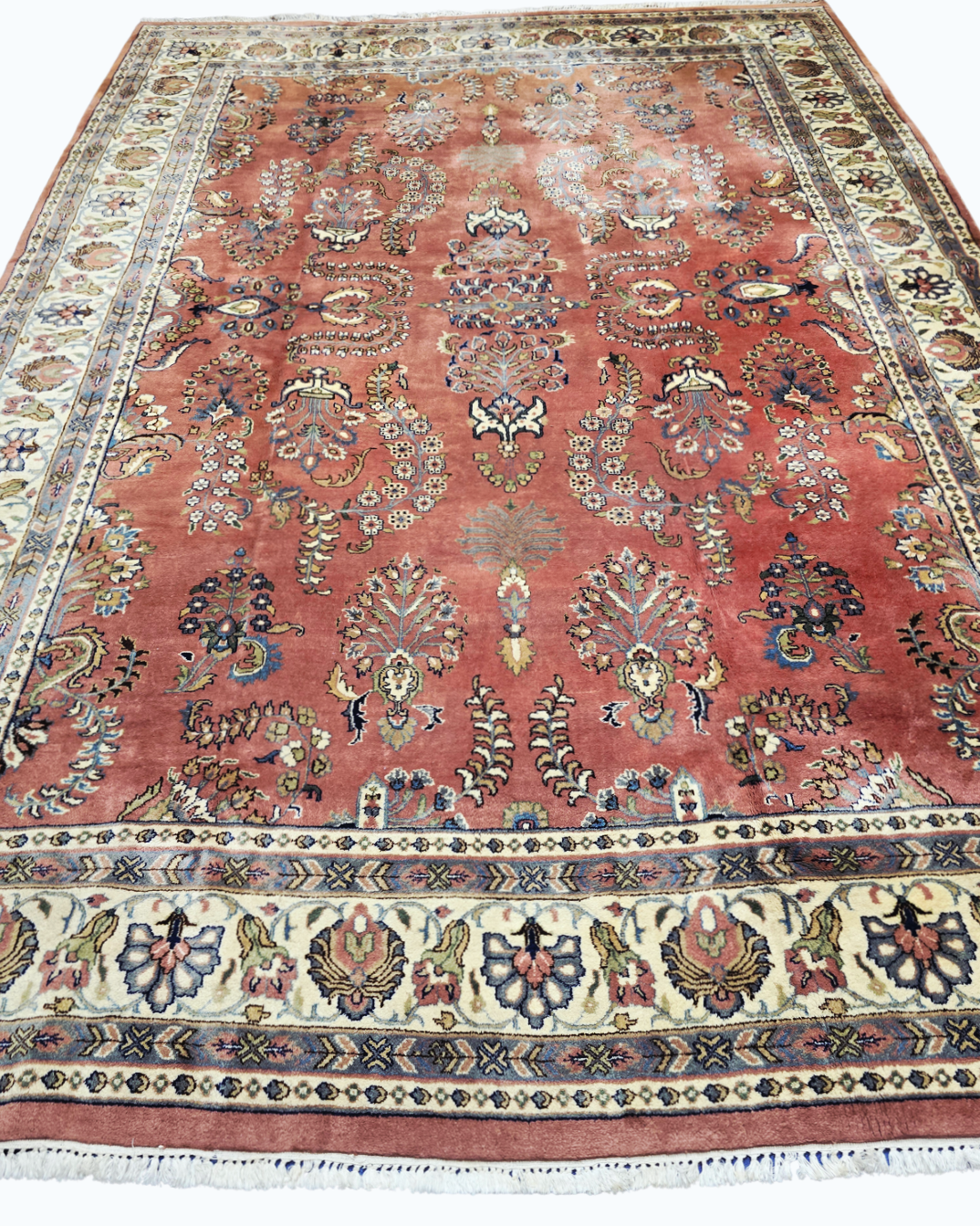 Groot Perzisch tapijt sarough 360x260 wollen vloerkleed handgeknoopt