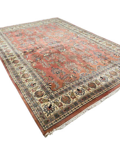 Groot Perzisch tapijt sarough 360x260 wollen vloerkleed handgeknoopt