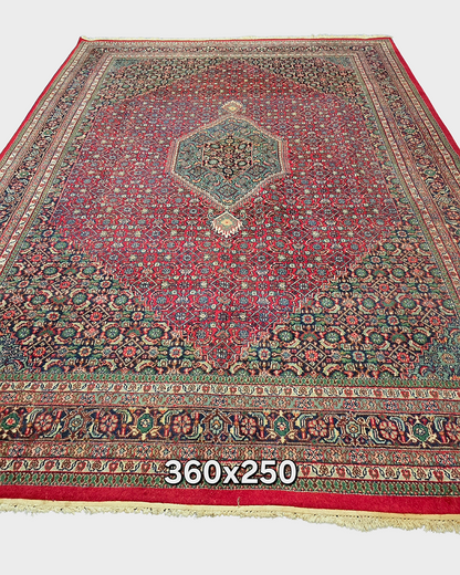 Groot Perzisch tapijt 350x250 wollen vloerkleed handgeknoopt