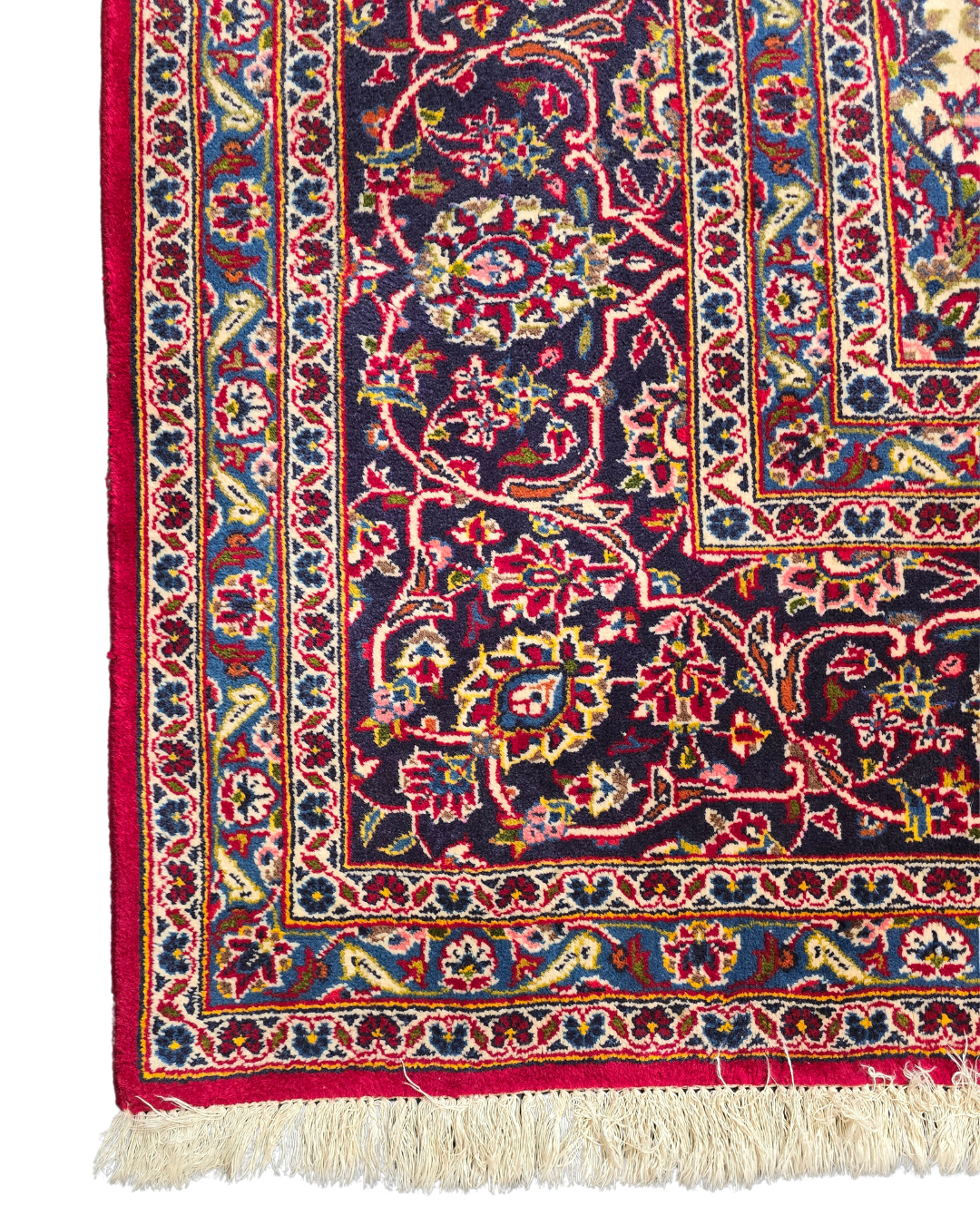 Groot Perzisch tapijt kashan 370x260 wollen vloerkleed handgeknoopt Iran
