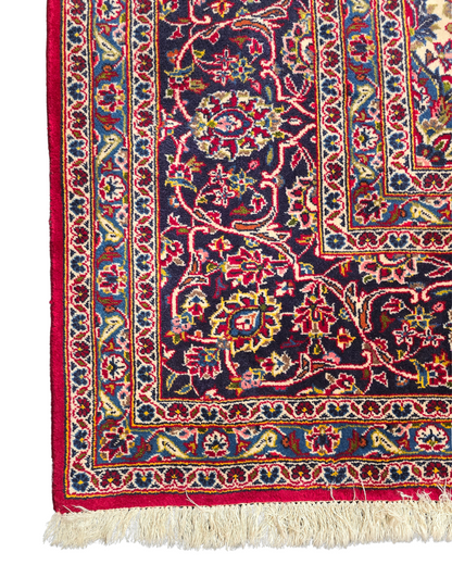 Groot Perzisch tapijt kashan 370x260 wollen vloerkleed handgeknoopt Iran