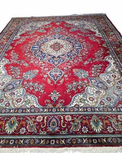 Groot Perzisch tapijt Tabriz 400x300 wollen vloerkleed handgeknoopt iran