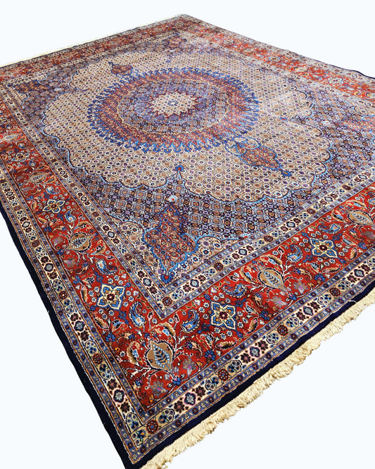 Groot Perzisch tapijt Moud 400x300 wollen vloerkleed handgeknoopt Iran