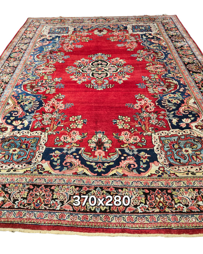 Groot Perzisch tapijt Lillian 370x280 wollen vloerkleed handgeknoopt Iran