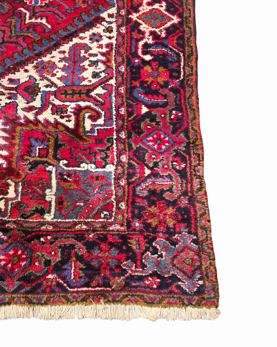 Groot Perzisch tapijt Heriz 342x245 wollen vloerkleed handgeknoopt iran