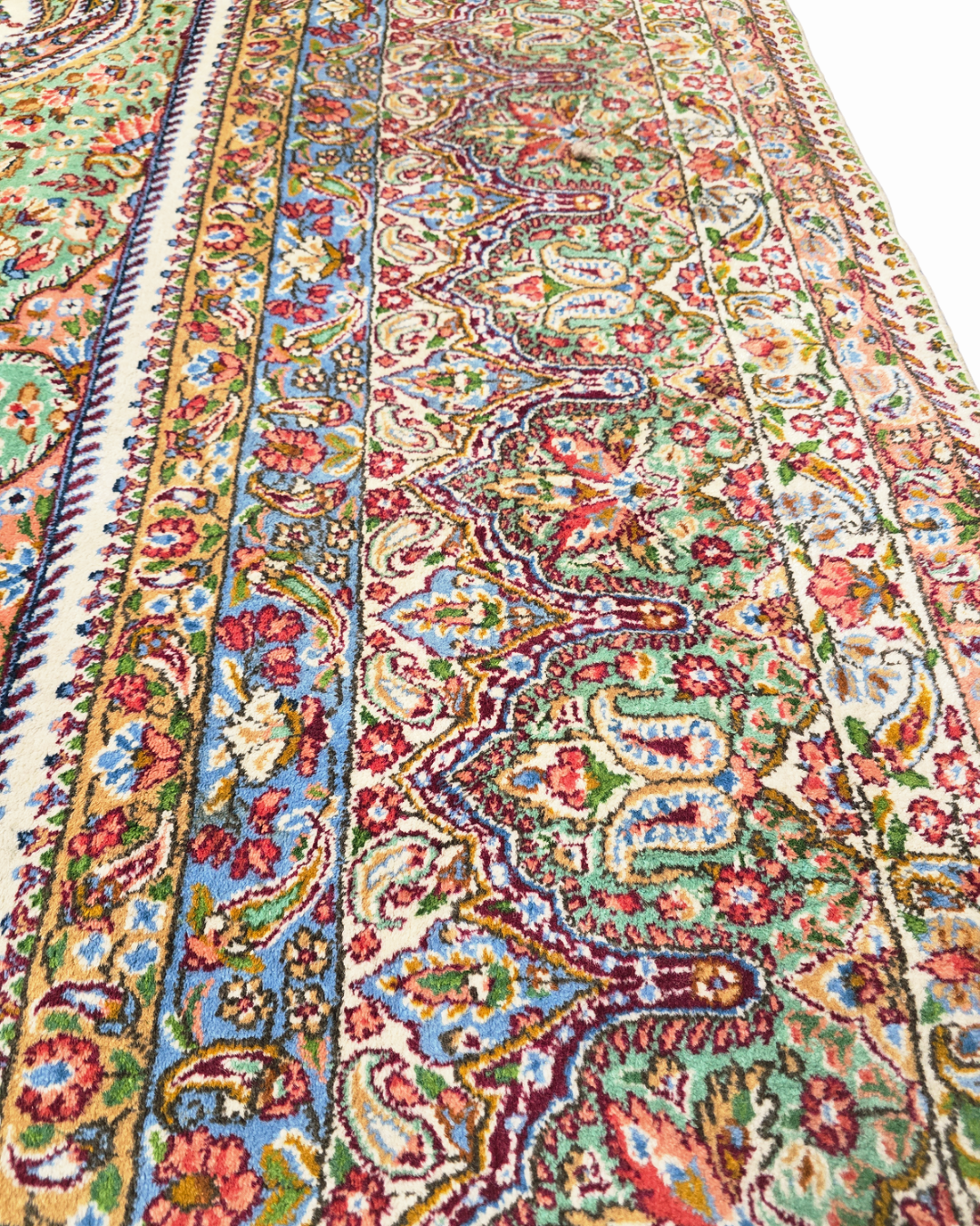 Groot Perzisch tapijt Kirman 422x308 wollen vloerkleed handgknoopt Iran