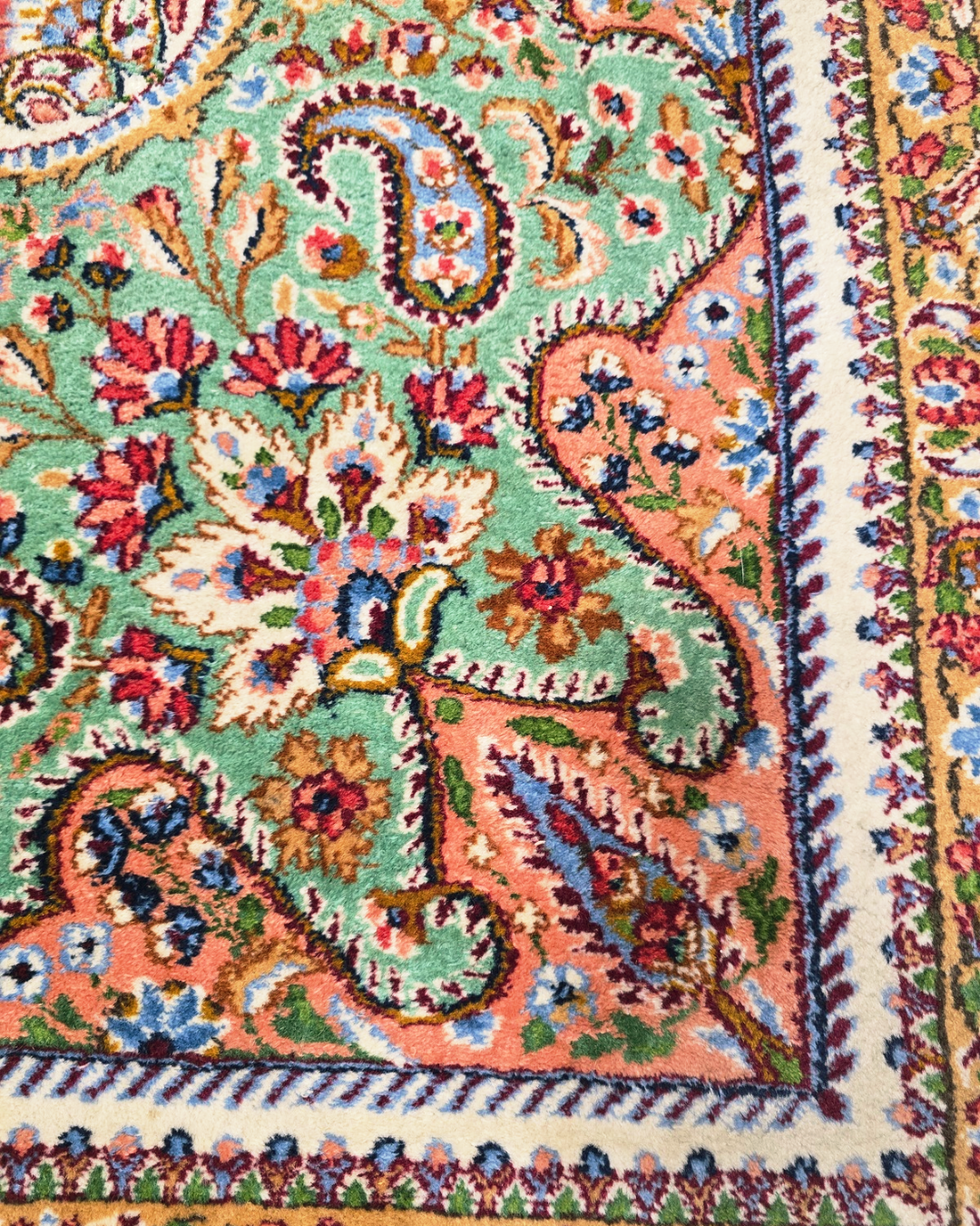 Groot Perzisch tapijt Kirman 422x308 wollen vloerkleed handgknoopt Iran
