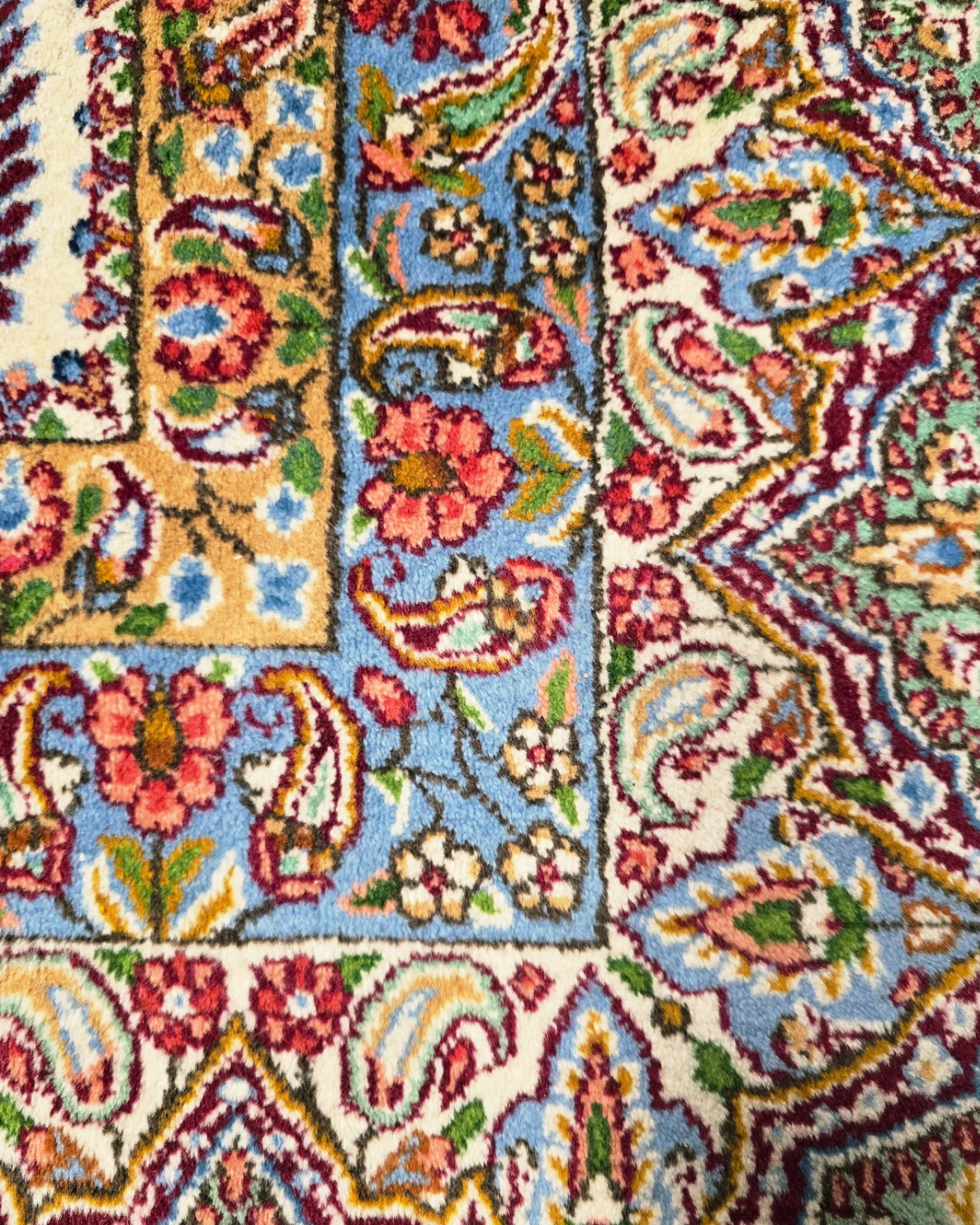 Groot Perzisch tapijt Kirman 422x308 wollen vloerkleed handgknoopt Iran