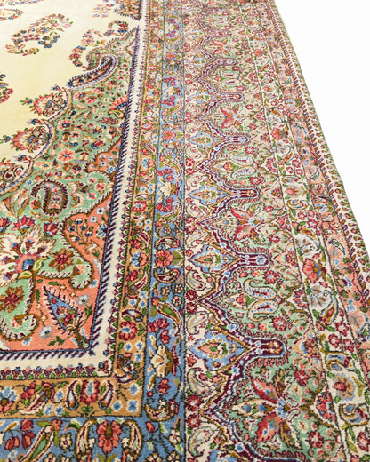 Groot Perzisch tapijt Kirman 422x308 wollen vloerkleed handgknoopt Iran