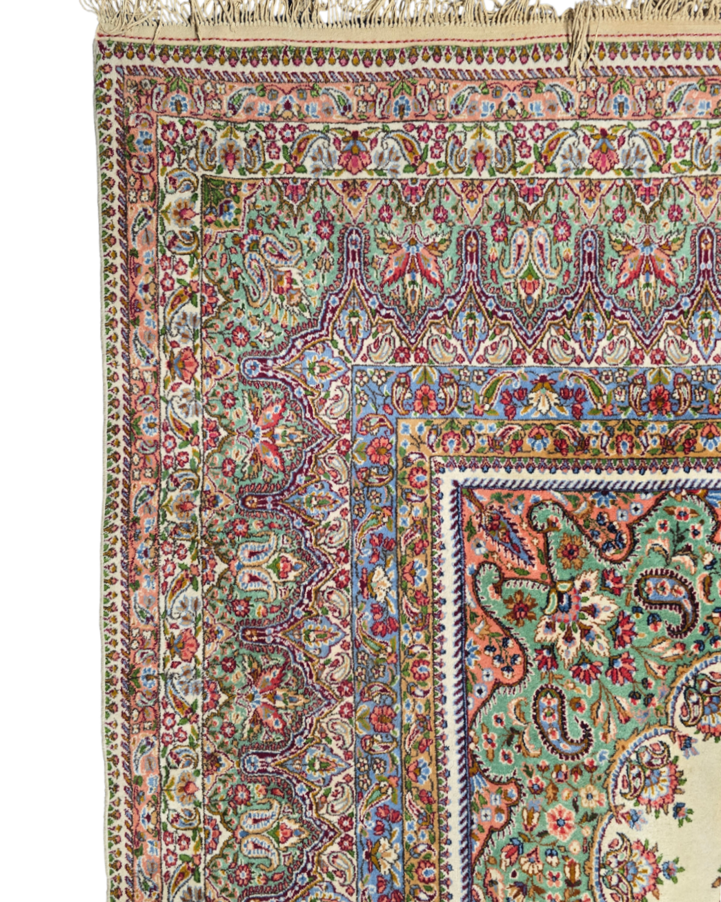 Groot Perzisch tapijt Kirman 422x308 wollen vloerkleed handgknoopt Iran