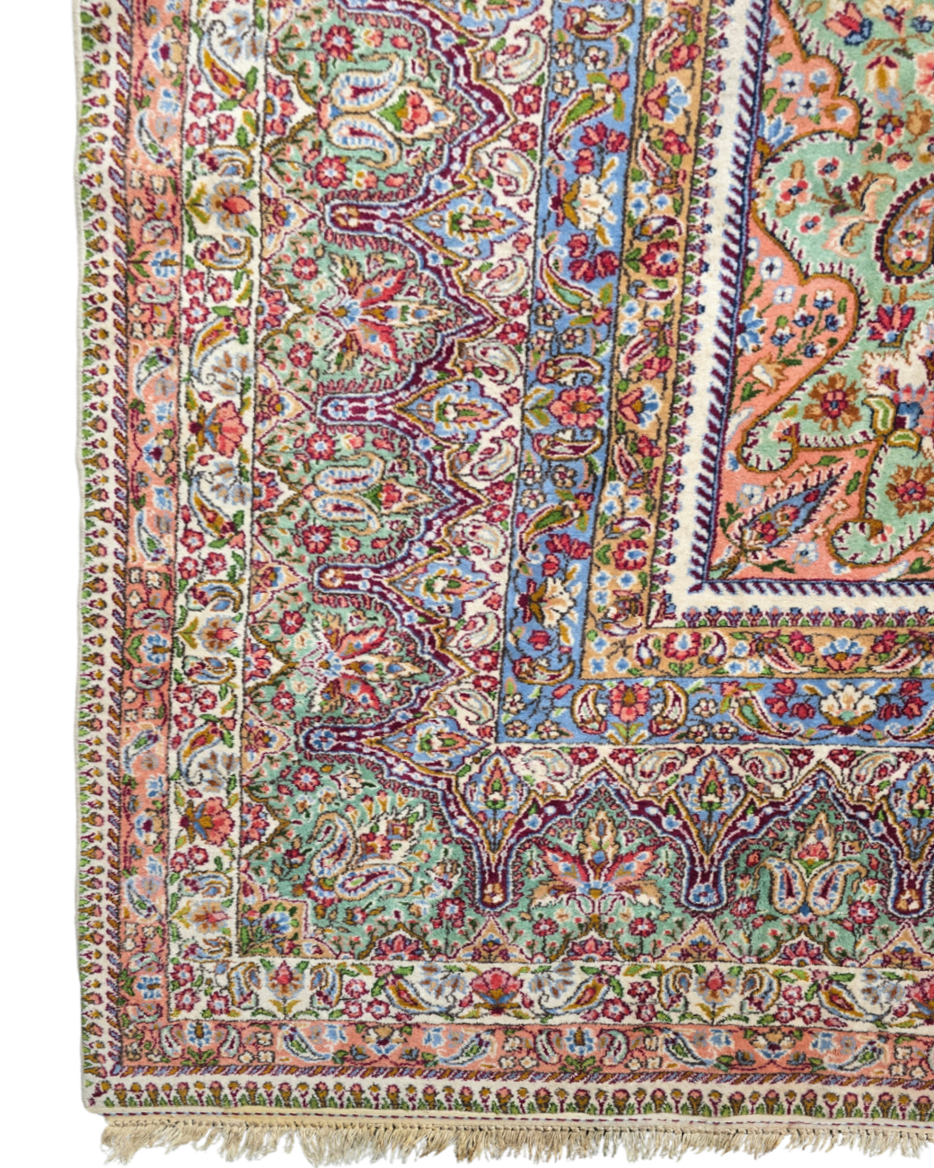 Groot Perzisch tapijt Kirman 422x308 wollen vloerkleed handgknoopt Iran