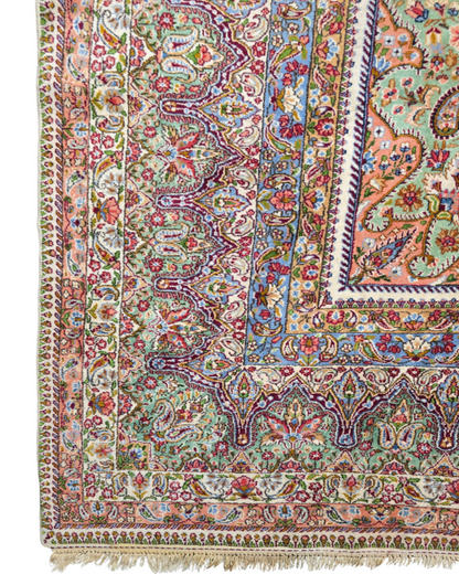 Groot Perzisch tapijt Kirman 422x308 wollen vloerkleed handgknoopt Iran