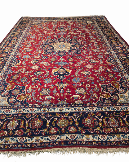 Groot Perisch tapijt Mashad 450x300 wollen vloerkleed iran handgeknoopt
