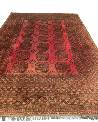 Groot Perzisch tapijt Ersari 350x250 wollem vloerkleed handgeknoopt Turkmenistan