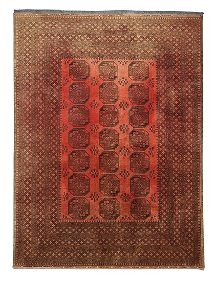 Groot Perzisch tapijt Ersari 350x250 wollem vloerkleed handgeknoopt Turkmenistan