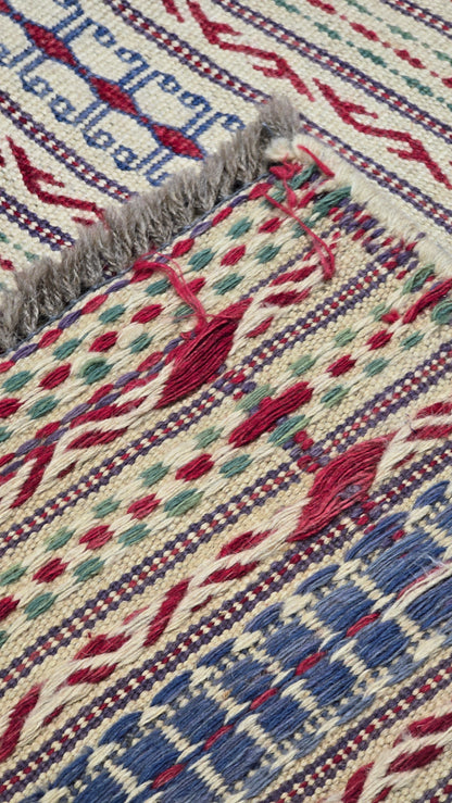 Grote Kelmin Flatweave 300x200 handgeweven wollen vloerkleed