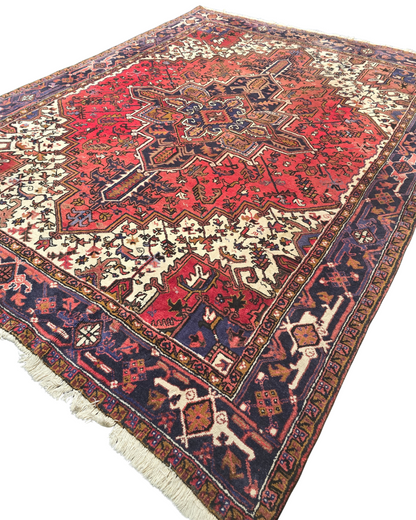 Groot Perzisch tapijt Heriz 250x350 wollen vloerkeed Iran