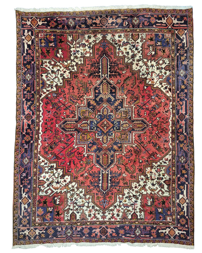 Groot Perzisch tapijt Heriz 250x350 wollen vloerkeed Iran