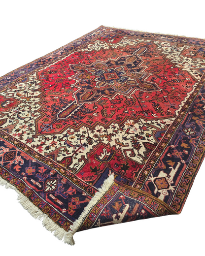 Groot Perzisch tapijt Heriz 250x350 wollen vloerkeed Iran