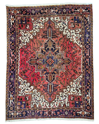 Groot Perzisch tapijt Heriz 250x350 wollen vloerkeed Iran